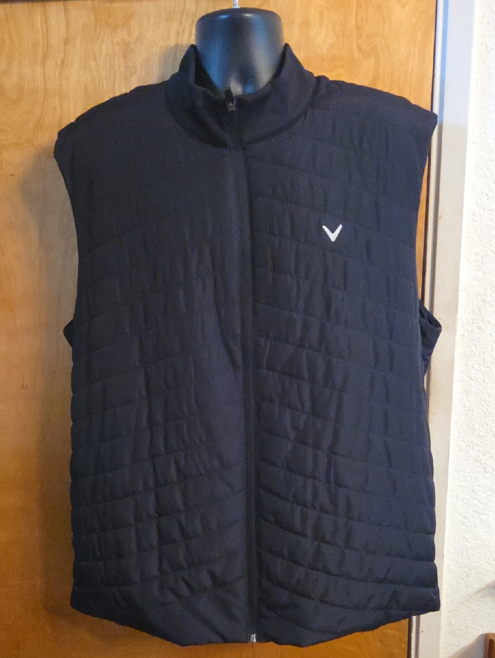 NWT Men’s CALLAWAY Black Full Zip Puffer Golf Vest Size XXL